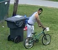 Bike theft suspect in action